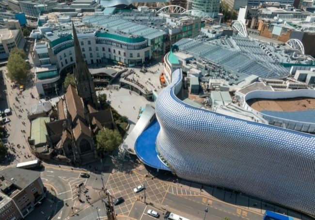 We are a Birmingham Marketing Agency. A birdseye view of the Birmingham Bullring